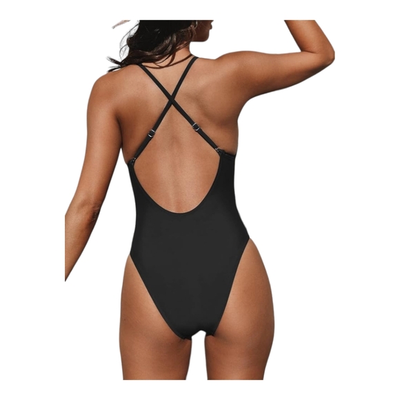 CUPSHE SWIMWEAR One Piece Modern Fitted  Women XS Black - Picture 2 of 5